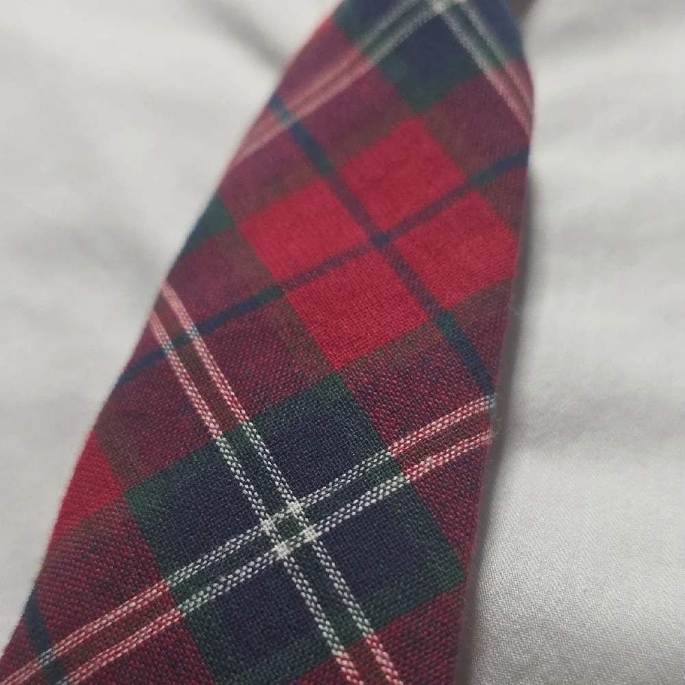 Classic Red Plaid Tie